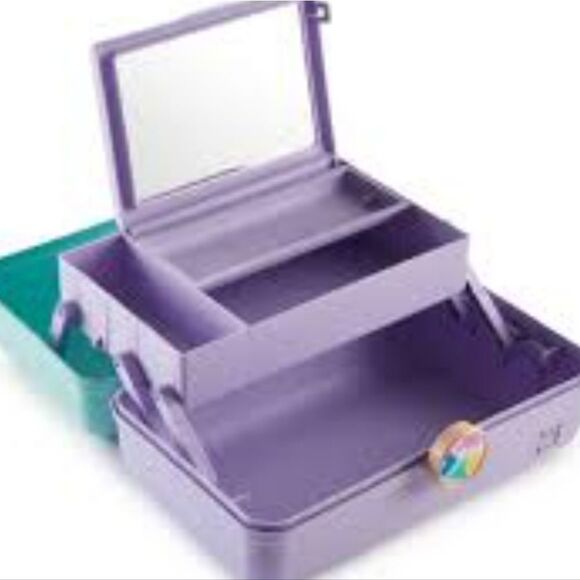 Caboodles On The Go Girl Makeup Vanity Case- Teal/Purple - Picture 3 of 8